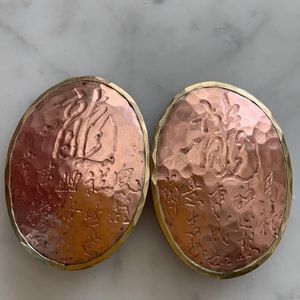 Vintage Marjorie Baer Brass Clip On Earrings